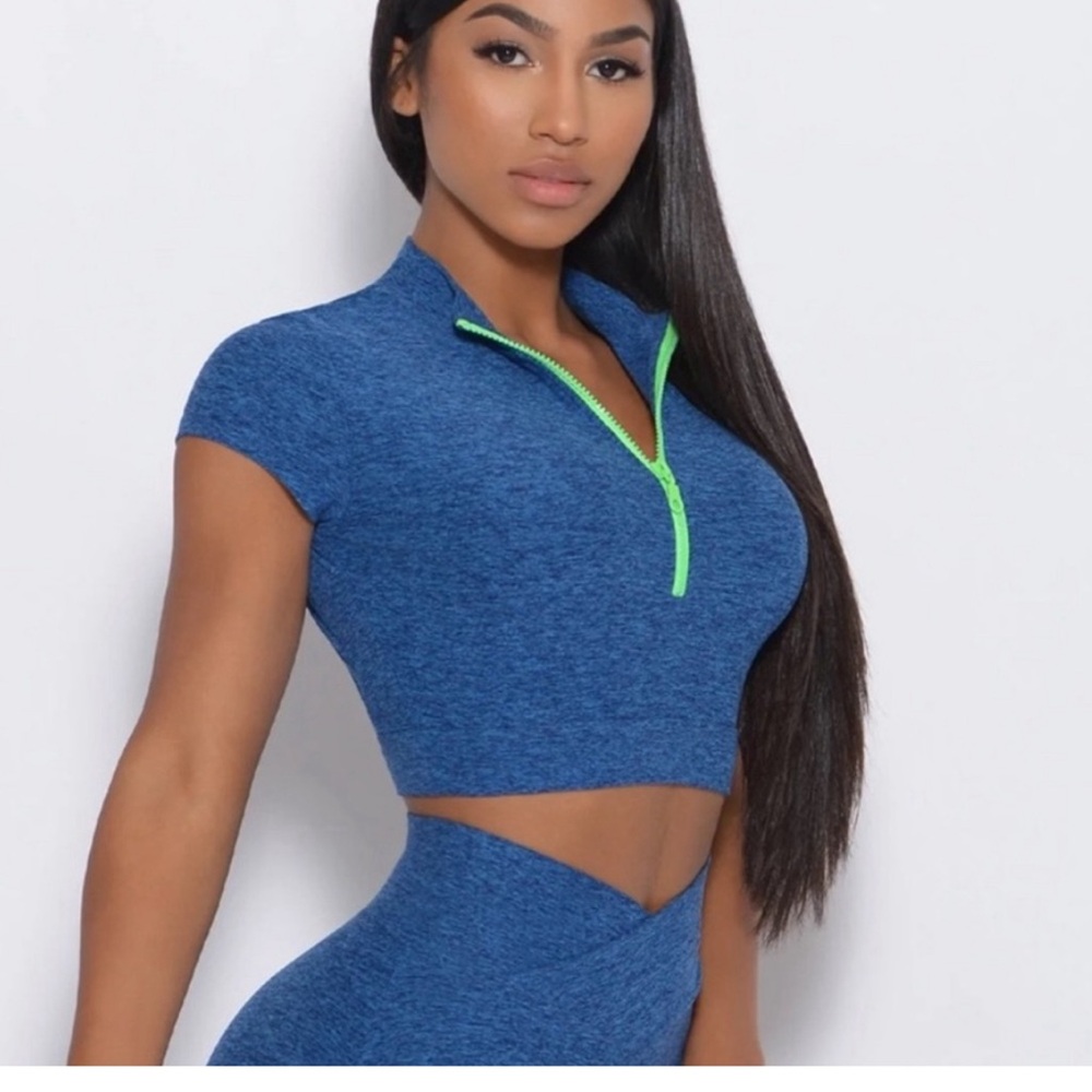 Bombshell Sportswear Neon Zip Top